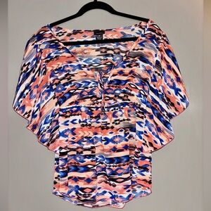 Rue21 Colorful Geometric Tribal Print Blouse | Size Medium